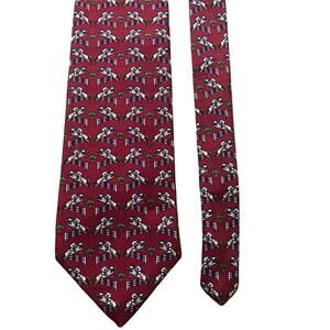 Brooks Brothers | Men’s Silk Necktie
Horse Polo Dressage Equestrian Pattern, Red